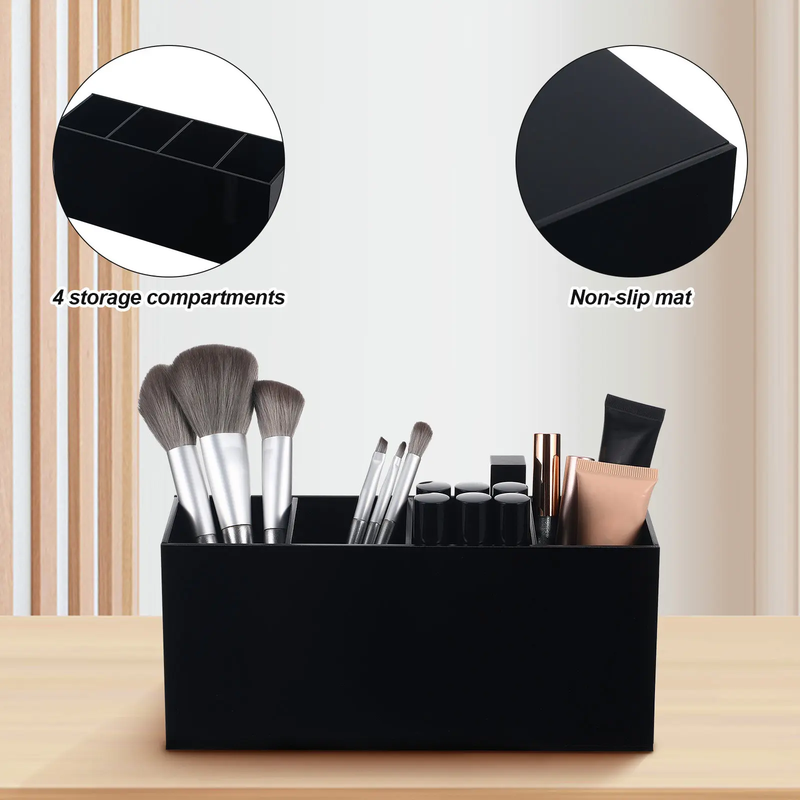 Pen Holder Desk Organizer Office Storage Pencil Desktop Halloween Christmas Makeup Brush Storage Holder Acrylic Pen Holder Four