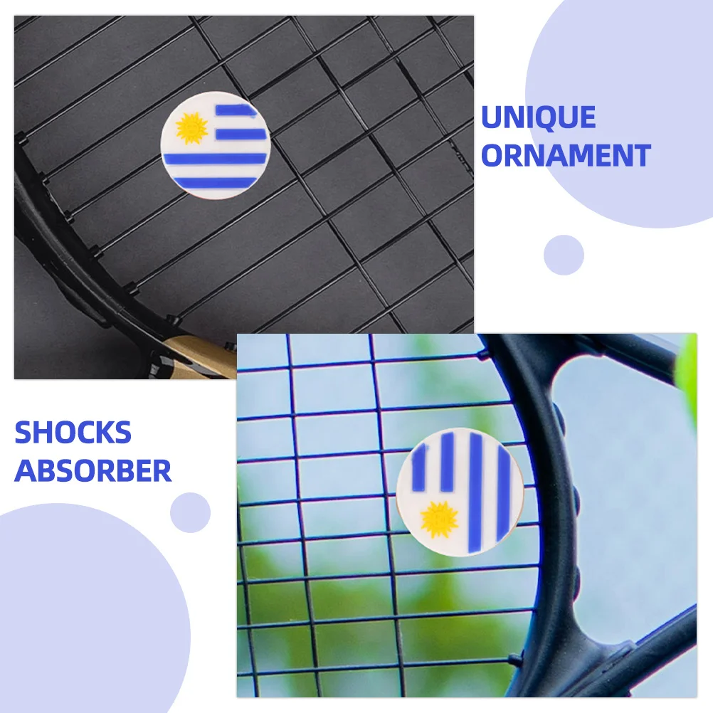 

5Pcs Tennis Vibration Dampener Set Shock Absorber for Racket Noise Reduction Decorative Design Easy Install Perfect Player