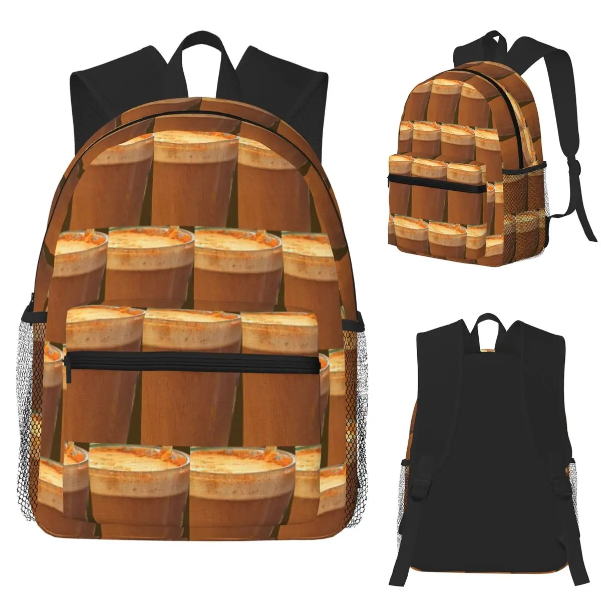 

Frothy Choc Student Backpack School Bag Hiking Travel Daypack for Men Women Fashion Bookbag Shoulder Bags