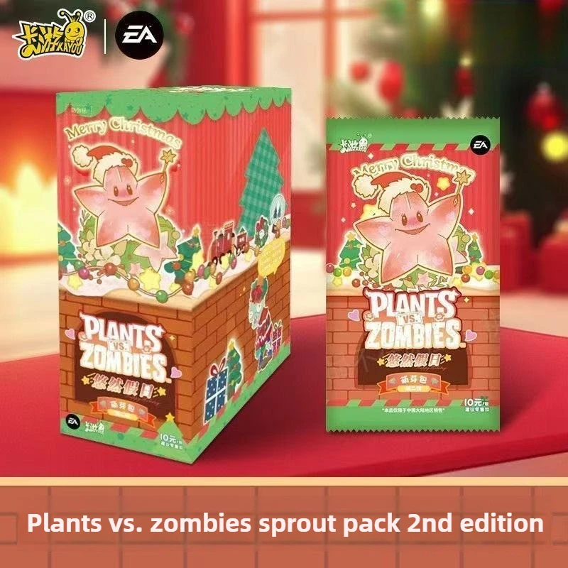 

Рождественская подарочная коробка KAYOU Plants Vs Zombies, набор коллекционных карточек праздничного сезона, редкие карты, детский подарок, официальная игрушка в подарок