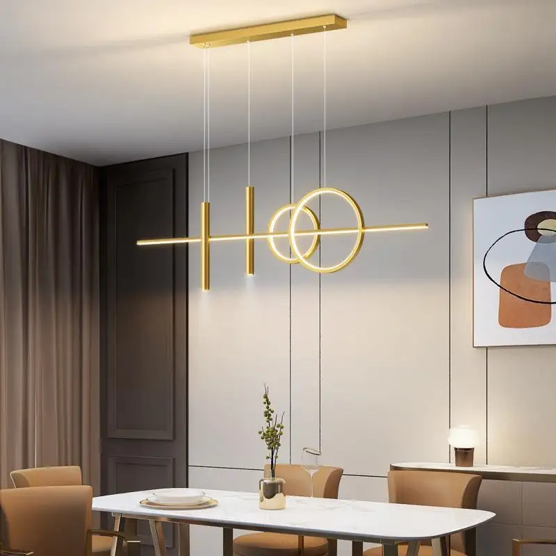 Lámpara colgante LED moderna para restaurante, accesorio de Luces de decoración con Focos, candelabro de mesa de Bar, cafetería atmosférica Simple