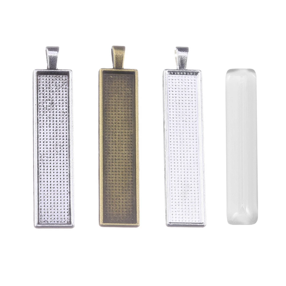 

30 PCS Blank Bottom Support Patch Tray Charms for Jewelry Making Kits Vintage Alloy Pendant Trays
