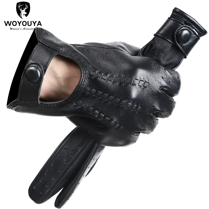 

New fashion sheepskin Motorcycle gloves,Genuine Leather Comfortable men's motorcycle gloves,short thin leather gloves men-2003