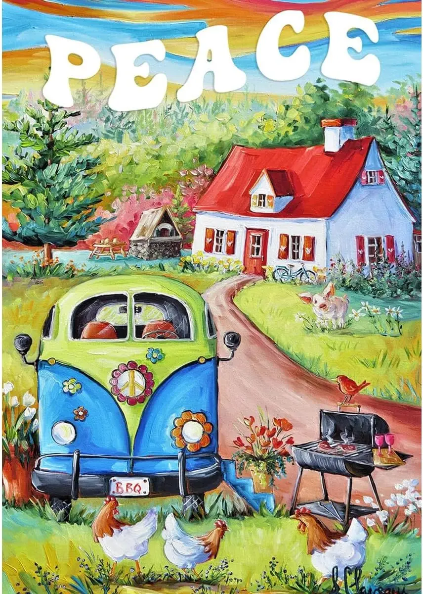 Painting Garden Flag 12x18 Double Sided Welcome Farmhouse Outside Home Decorations Flag KKL AAL HHM WZZ yyi