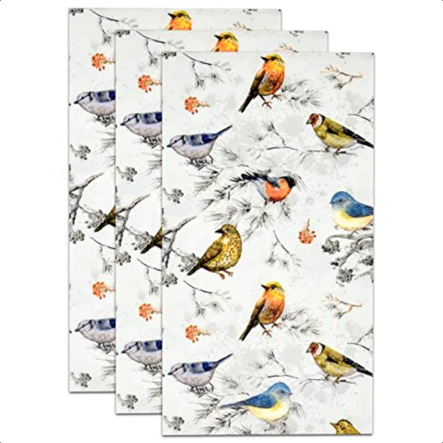 Bird Guest Napkins  Paper Towels with Colorful Birds for Spring Bathroom Baby Shower Birthday Tea Party Powder Room Decor