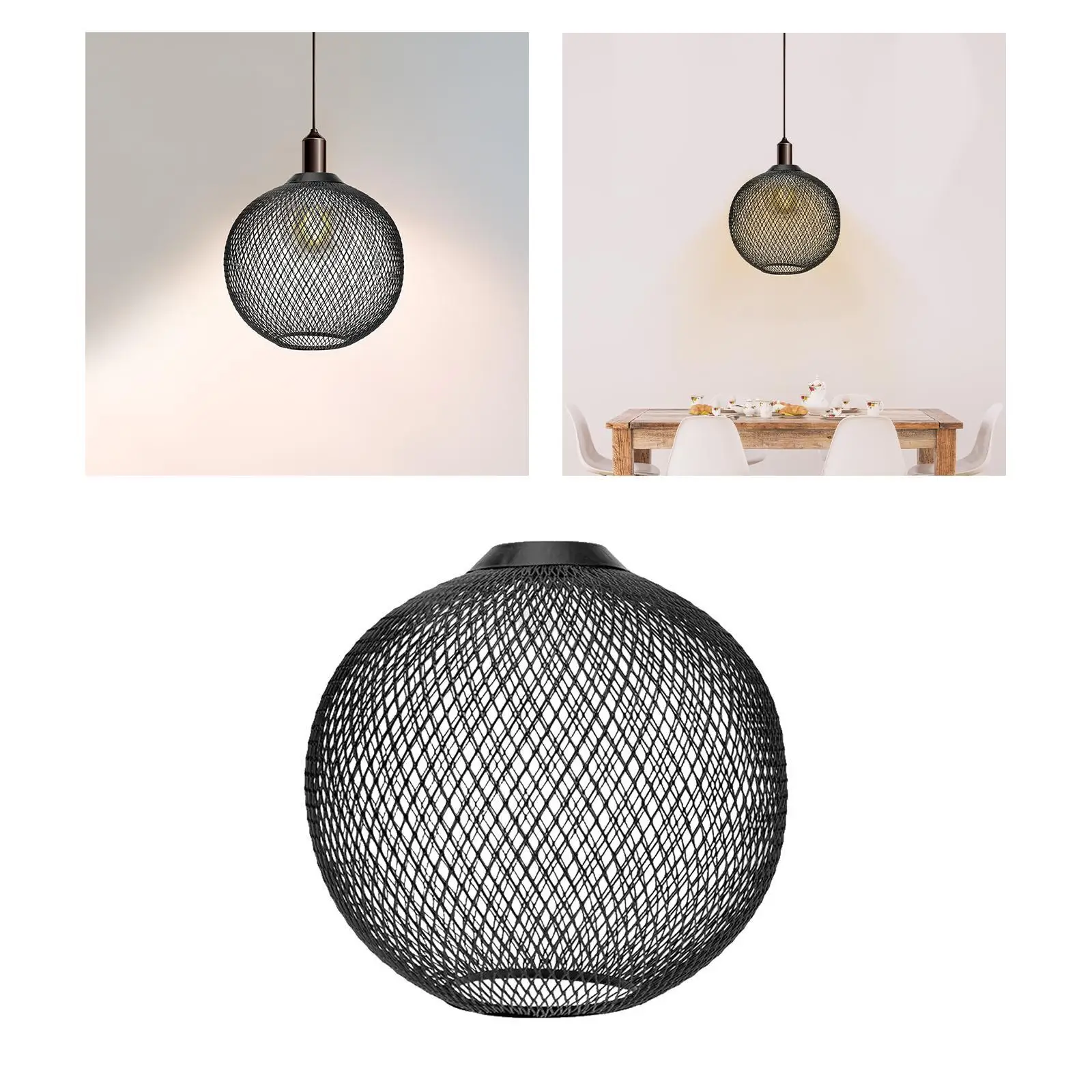 Exquisite Craft Pendant Lamp With Even Dimming Effect Lamp Shade Lampshade Simple Classic Iron Made Black