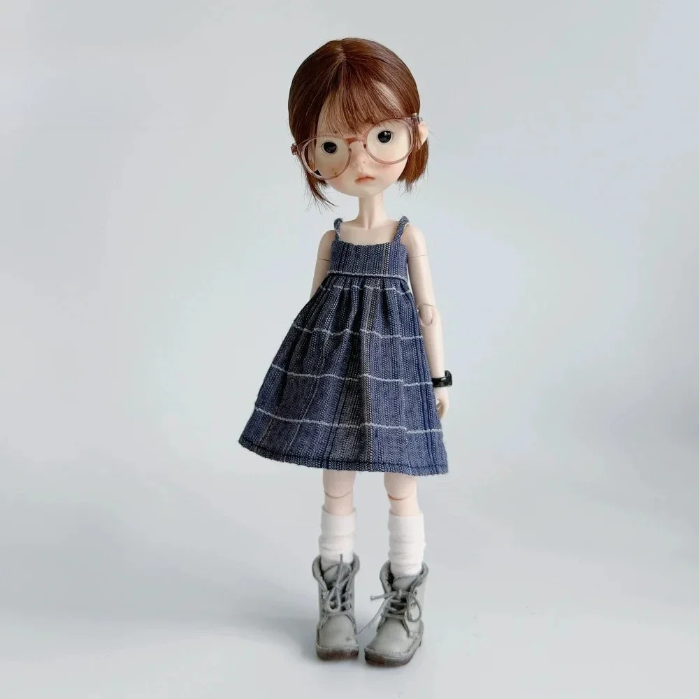 Handgefertigtes Damen-Trägerkleid mit Spitzenbesatz, Puppenkleidung für OB22 Blyth Körper, Spielzeug-Actionfiguren Zubehör – Detail 8
