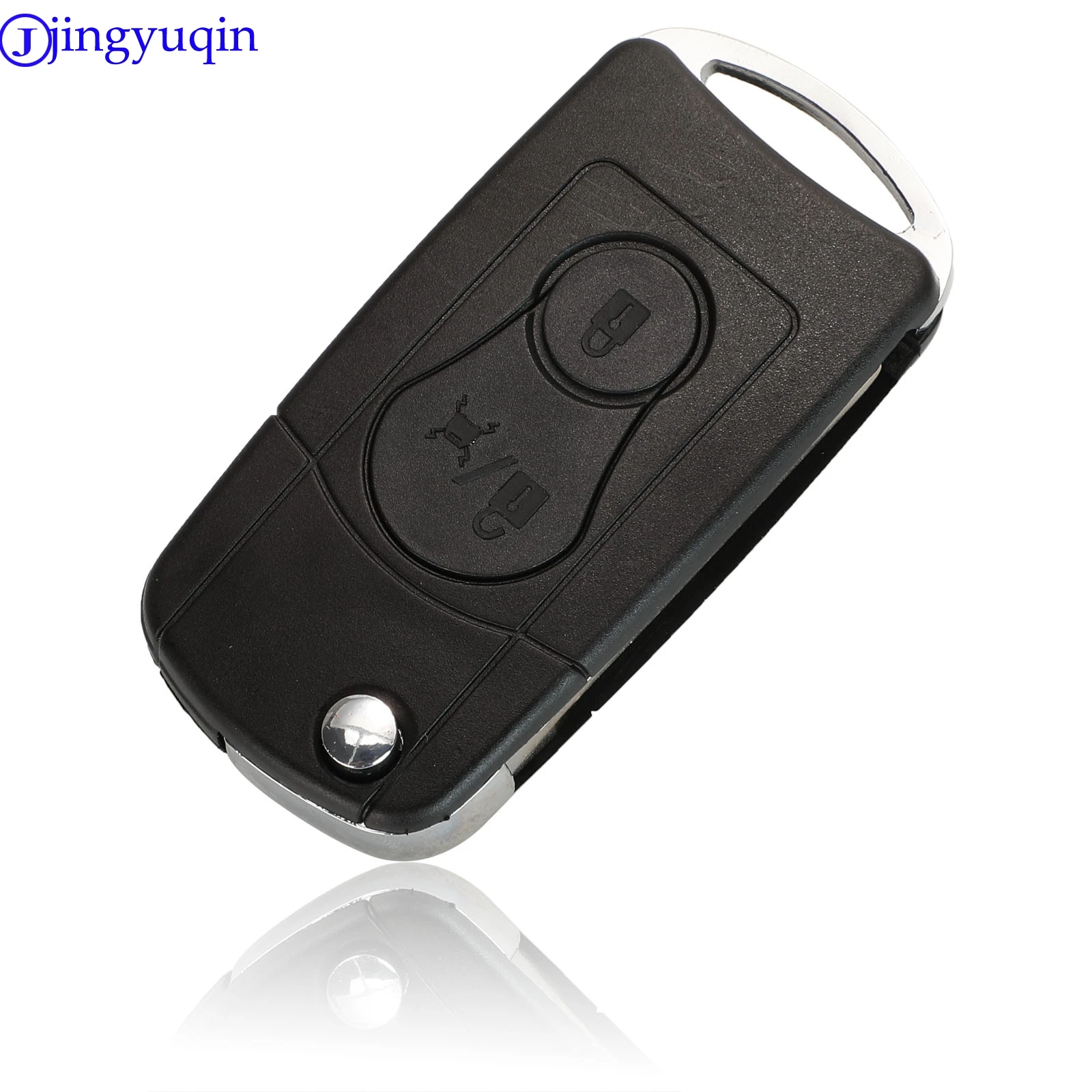 jingyuqin Remote Flip Folding Car Key Case Shell Cover Fob For Ssangyong Actyon SUV 2 Buttons