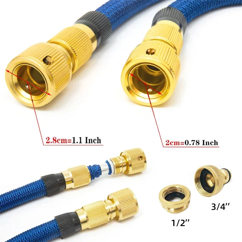 High Pressure Telescopic Water Pipe Garden Watering Hose, 3x Telescopic Car Washing Water Pipe With High Elasticity and Automat