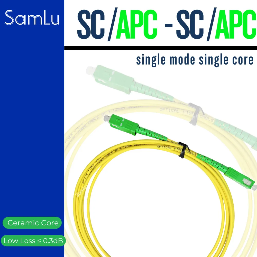 10 قطعة 3.0 مللي متر كابل الألياف الضوئية SC APC الألياف البصرية التصحيح الحبل SM وضع واحد الألياف البصرية كابل التصحيح الألياف البصرية البلوز #1
