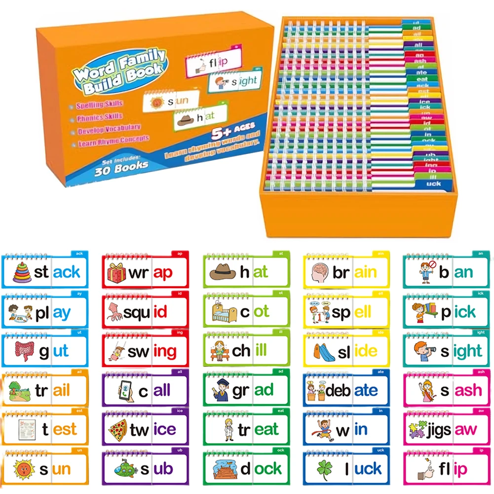رسالة الأصوات بطاقات فلاش ABC المفردات بطاقات فلاش رياض الأطفال البصر كلمة بطاقات فلاش لاستعداد رياض الأطفال
