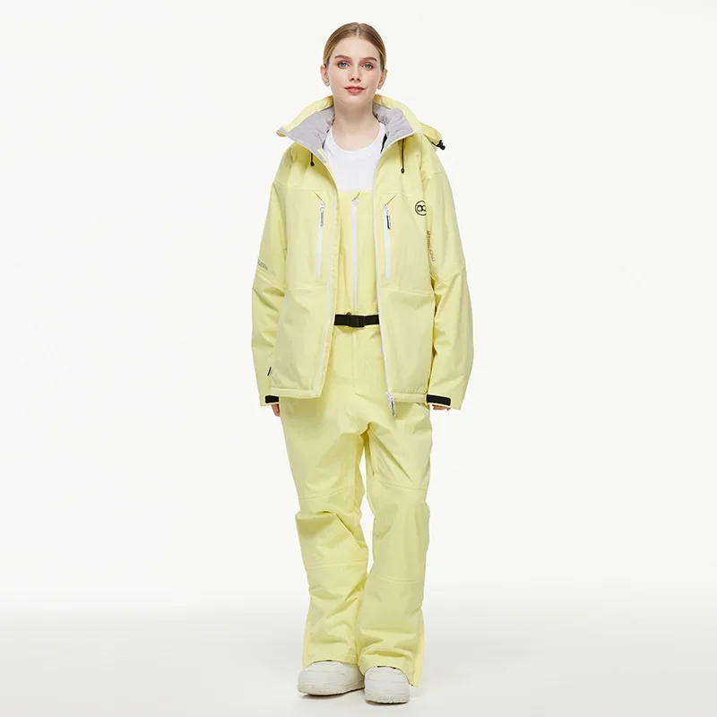 防風防水スキーセット大人男性のスノーボード服女性冬屋外暖かい耐摩耗性ツーピース服セット
