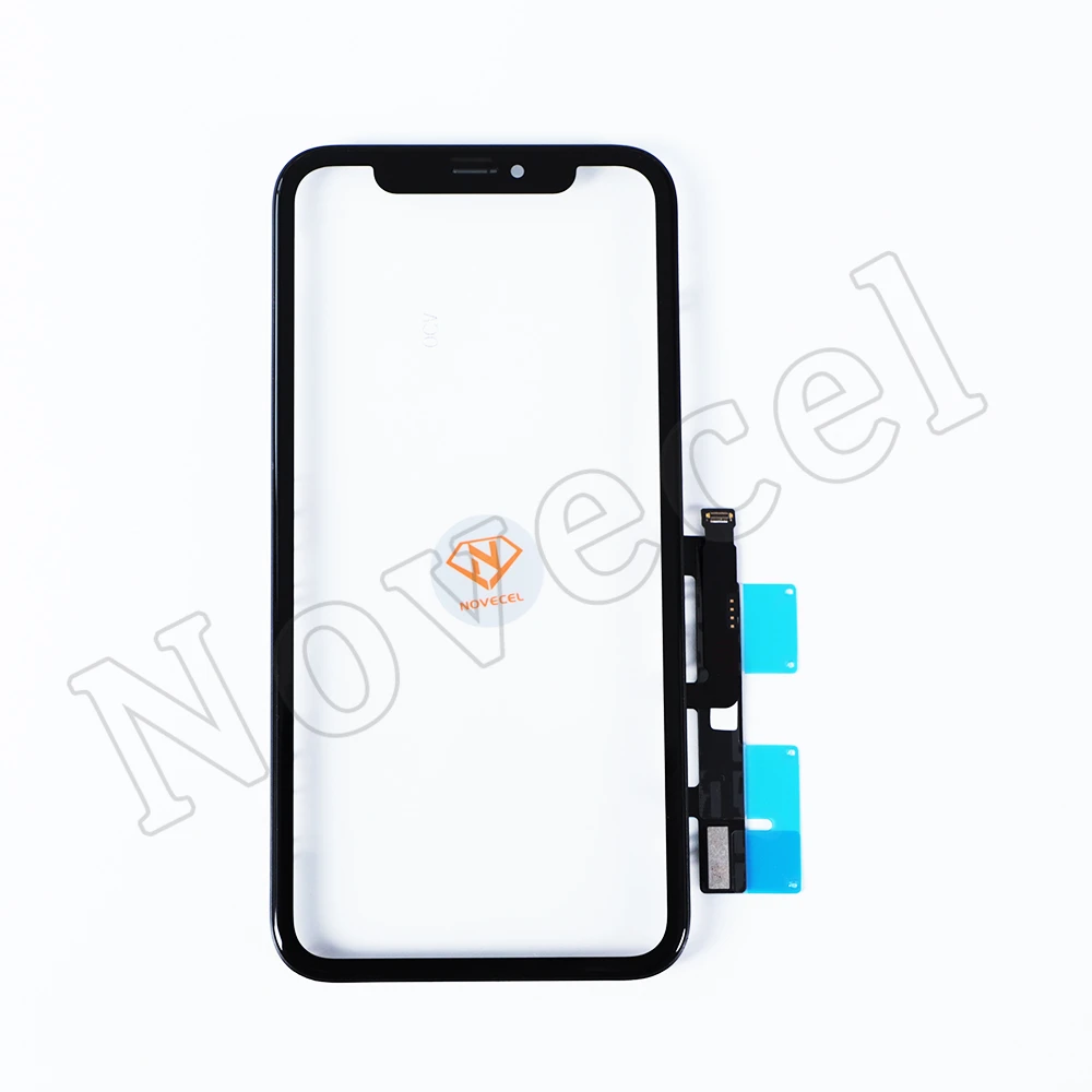 Novecel 5pcs LCD Touch Digitizer Sensor Outer Glass+OCA Glue NO IC Short Flex For iPhone 15 Pro 11 12Pro Max 13 14 Plus Repair