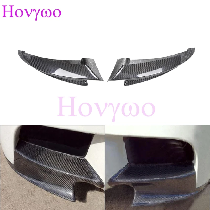 Real Dry Carbon Car Bumper Corner Splitters Front Bumper Spoiler Lip Deflector Splitter for BMW E90 E92 E93 M3 2007‑2012