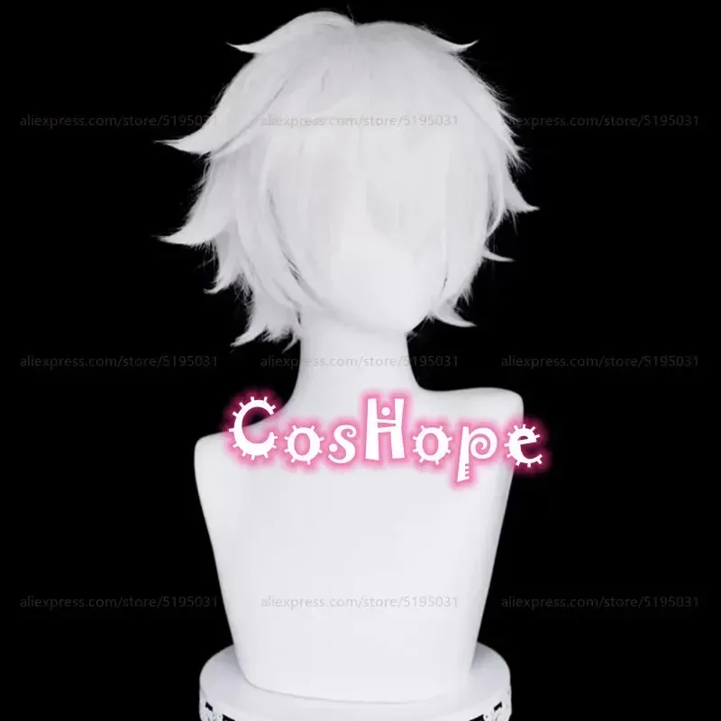 لو غوانغ 36 سنتيمتر قصيرة مجعد Kaneki كين الفضة الأبيض شعر مستعار أنيمي تأثيري الباروكات مقاومة للحرارة مزامنة ؛ 3 ، c'5.b ؛ 8' #3