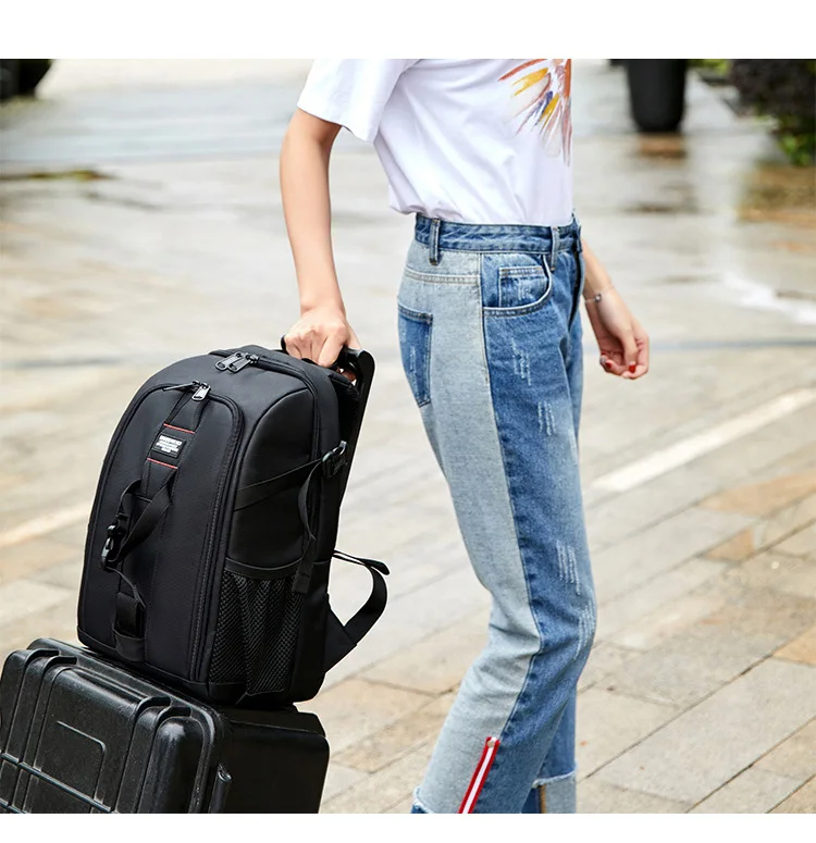 DSLR-Kameratasche, Wasserdicht, Verstellbarer Schultergurt, Robuster Reise-Fotografie-Rucksack, Geeignet für Outdoor-Aktivitäten – Detail 11