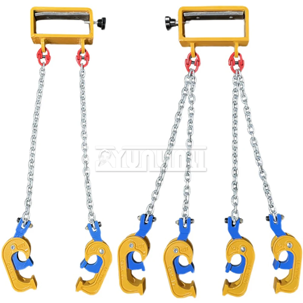 

2 Claw Clamp Hook 2T Oil Drum Lifter Chain Carbon steel for Forklifts or Cranes Plastic Metal Drums Unloading Tool