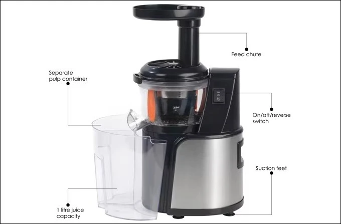 Factory direct sale powerful 150W pure copper motor cold pressing technology slow juicer