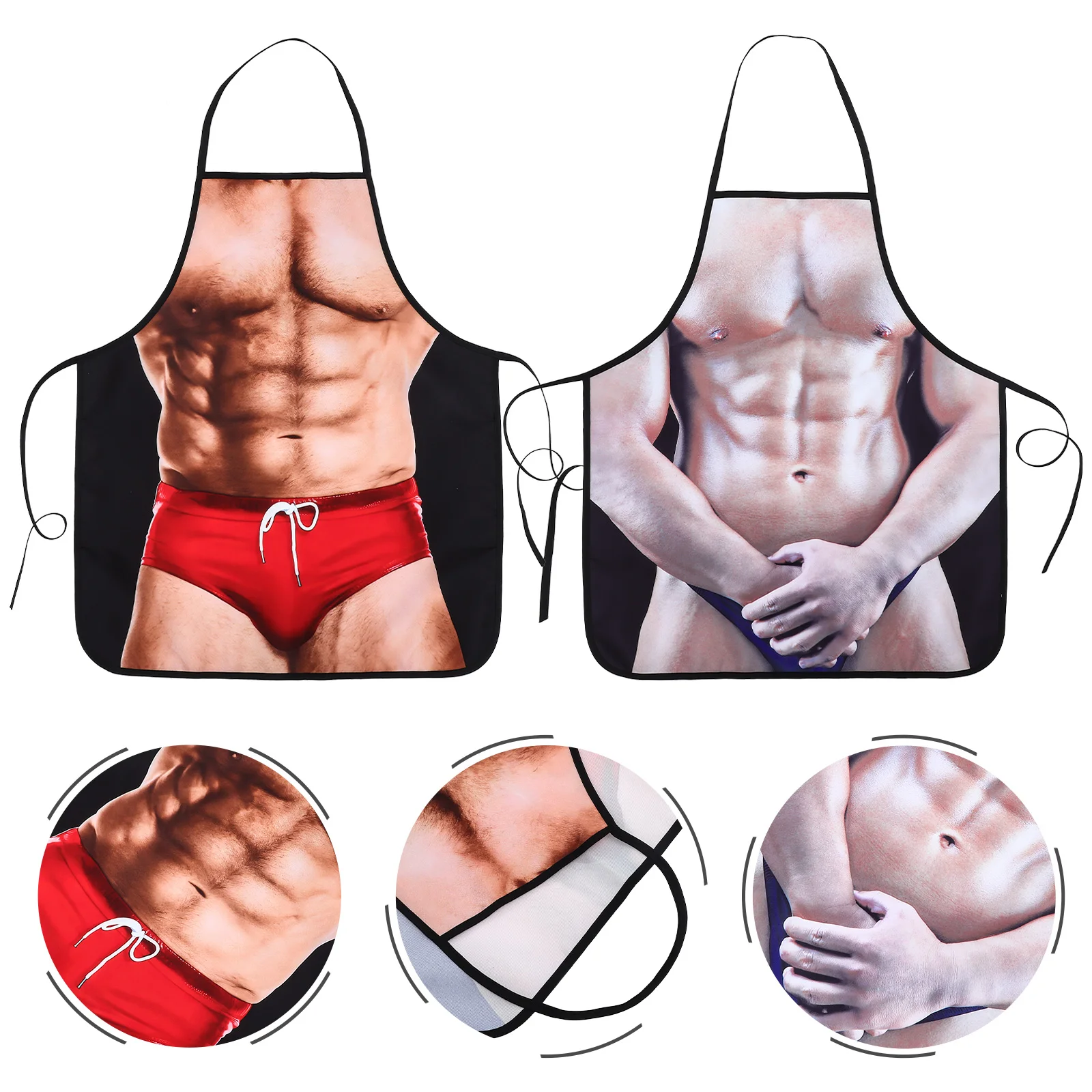 2 Pcs Party Apron Fathers Day Bbq for Men Man Funny Mens Grilling Aprons