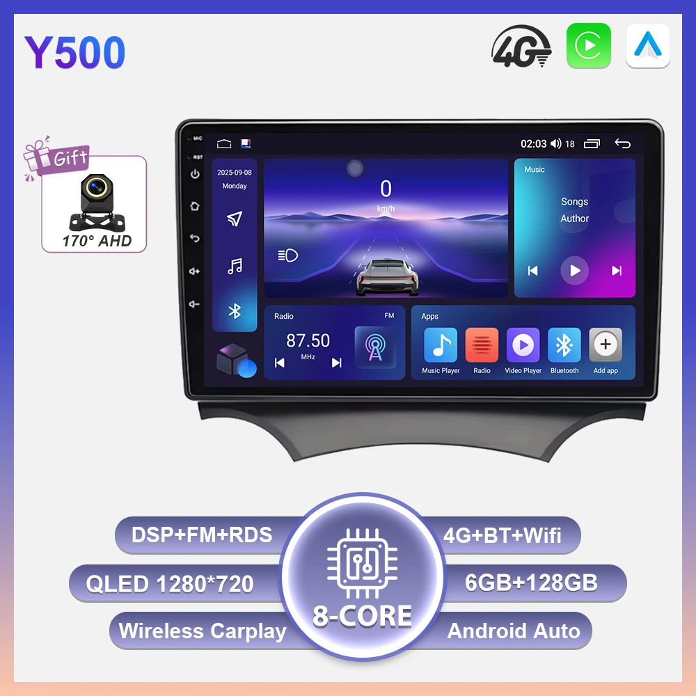 Android 16 Auto autoradio voor Ford Ka 2008 2009 2010 2011 2012 2013 2014 Carplay multimediaspeler stereo GPS head unit DSP BT