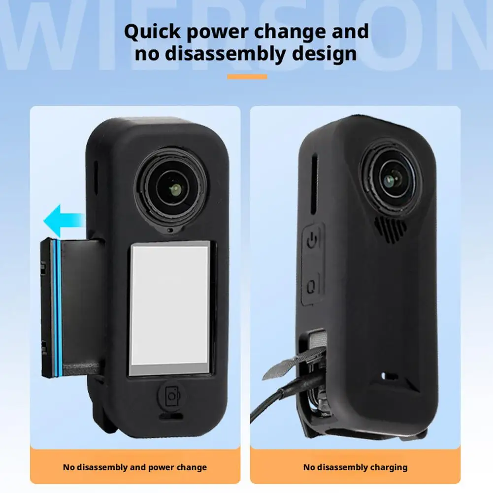 Silikon-Schutzhülle für Insta360 X4 Air, Silikonhülle: Schutz für Ihre Sportkamera, Sport-Action-Videokameras, Acc