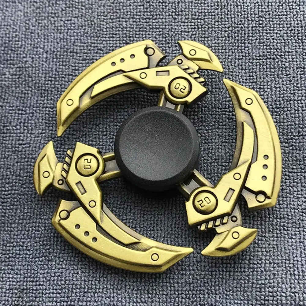 Spinner de mano Color latón Spinner de dedo aleación de Zinc TDAH ansiedad Fidget Spinner divertido Exterior suave mano Spinning juguetes para niños
