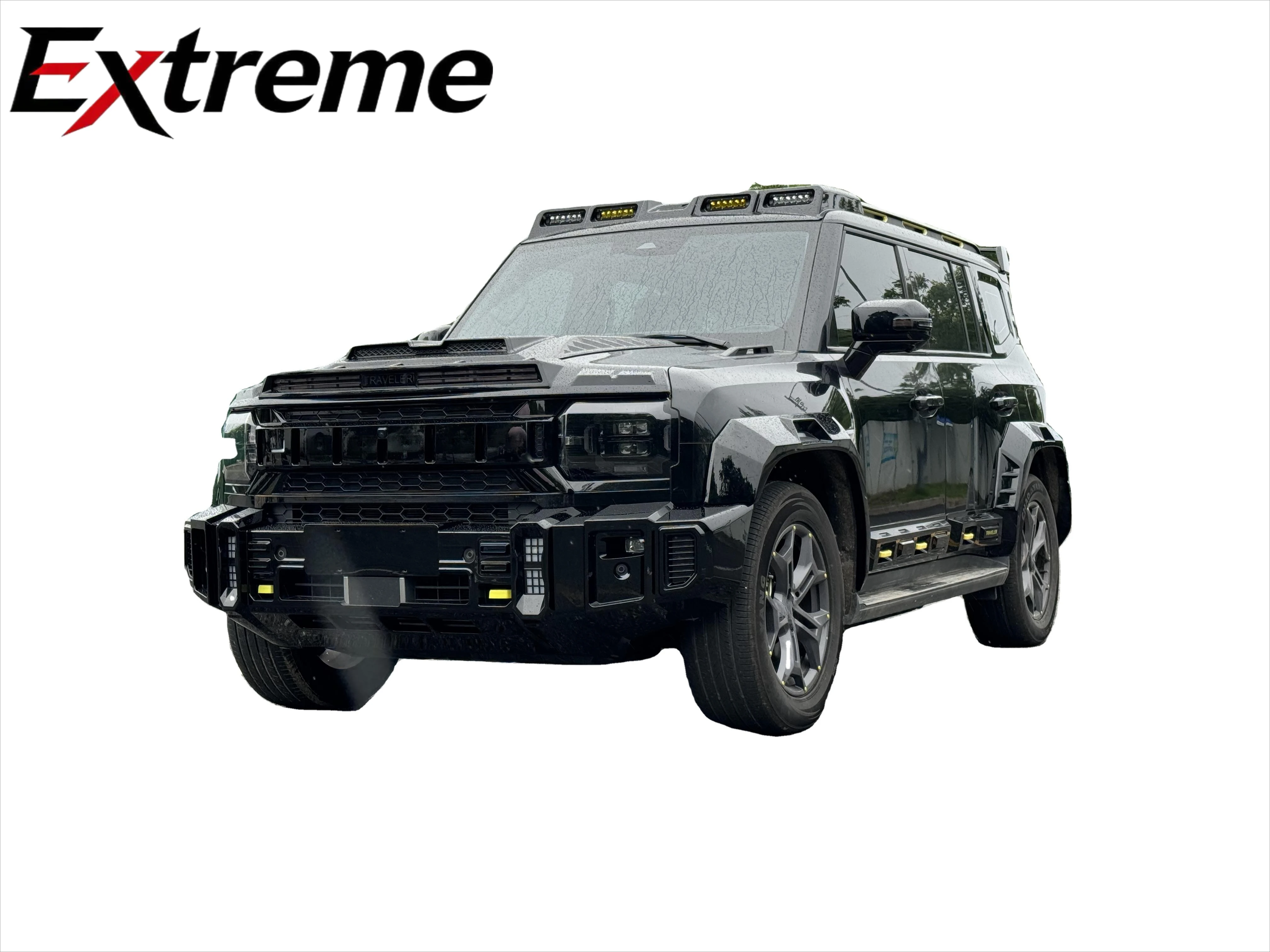 Carbon Fiber Style 5-Piece Full Body Kit for Jetour T2 with Aggressive Hood Spoiler and Wide Fenders for Extreme Adventure Look