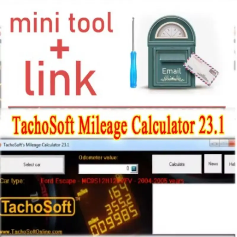 TachoSoft-Mileage Calculator 23.1, Licensed V23.1 Counter Calculation Software, Digital Odometer Calculator