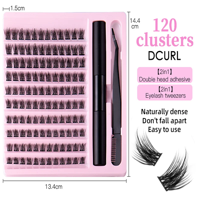 10 Rows/Set D Curl persistent curling Not easy to fall off  natural look segment eyelash kit with personlized