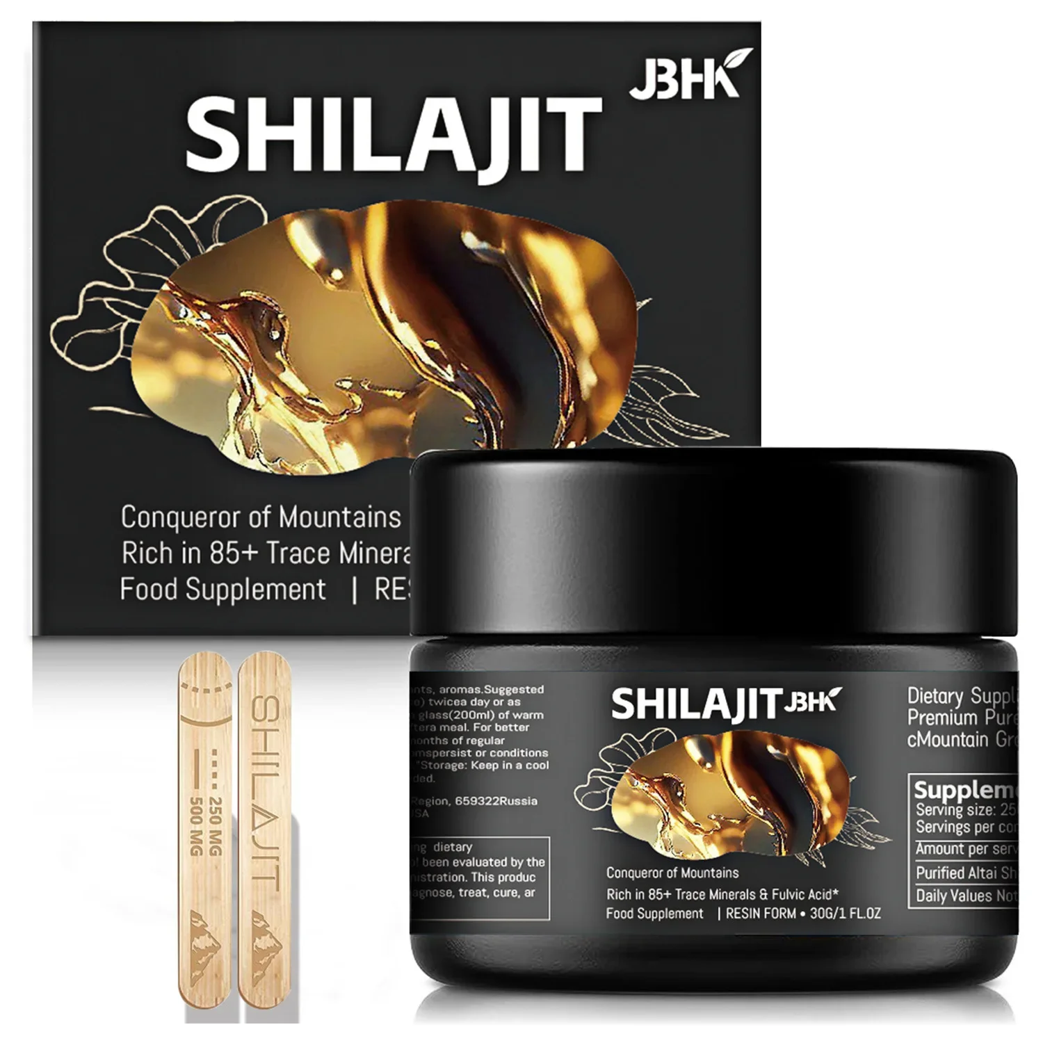 100% high-purity Pure Himalayan Shilajit resin is exclusively available in 30g