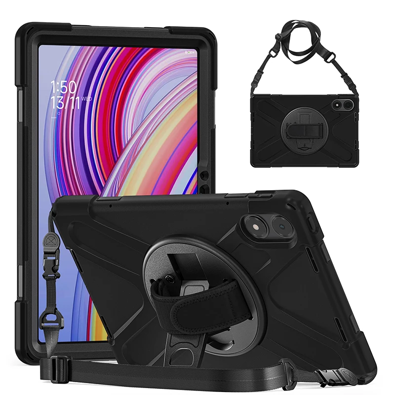 

Case For Xiaomi Tab Redmi Pad Pro 12.1 inch Tablet Case Kickstand Holder Hand Shoulder Strap 360 Rotation Protective Cover