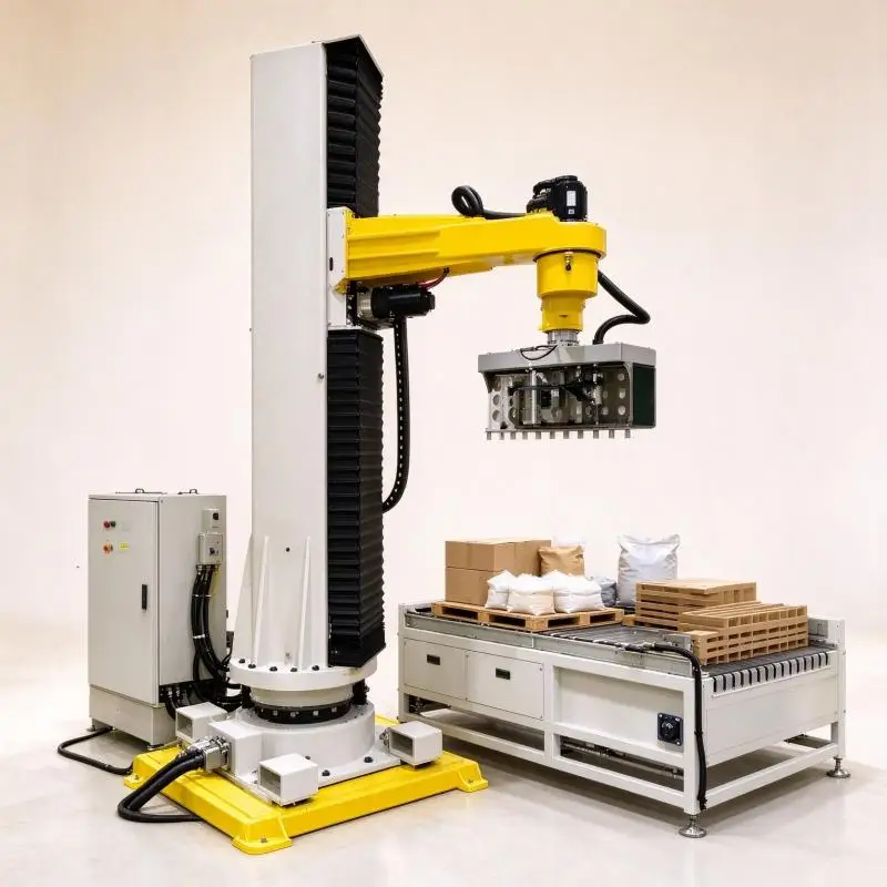 Column Palletizer Smart Column Palletizing Machine Remote Monitoring Optional For Factory End Of Packaging Line