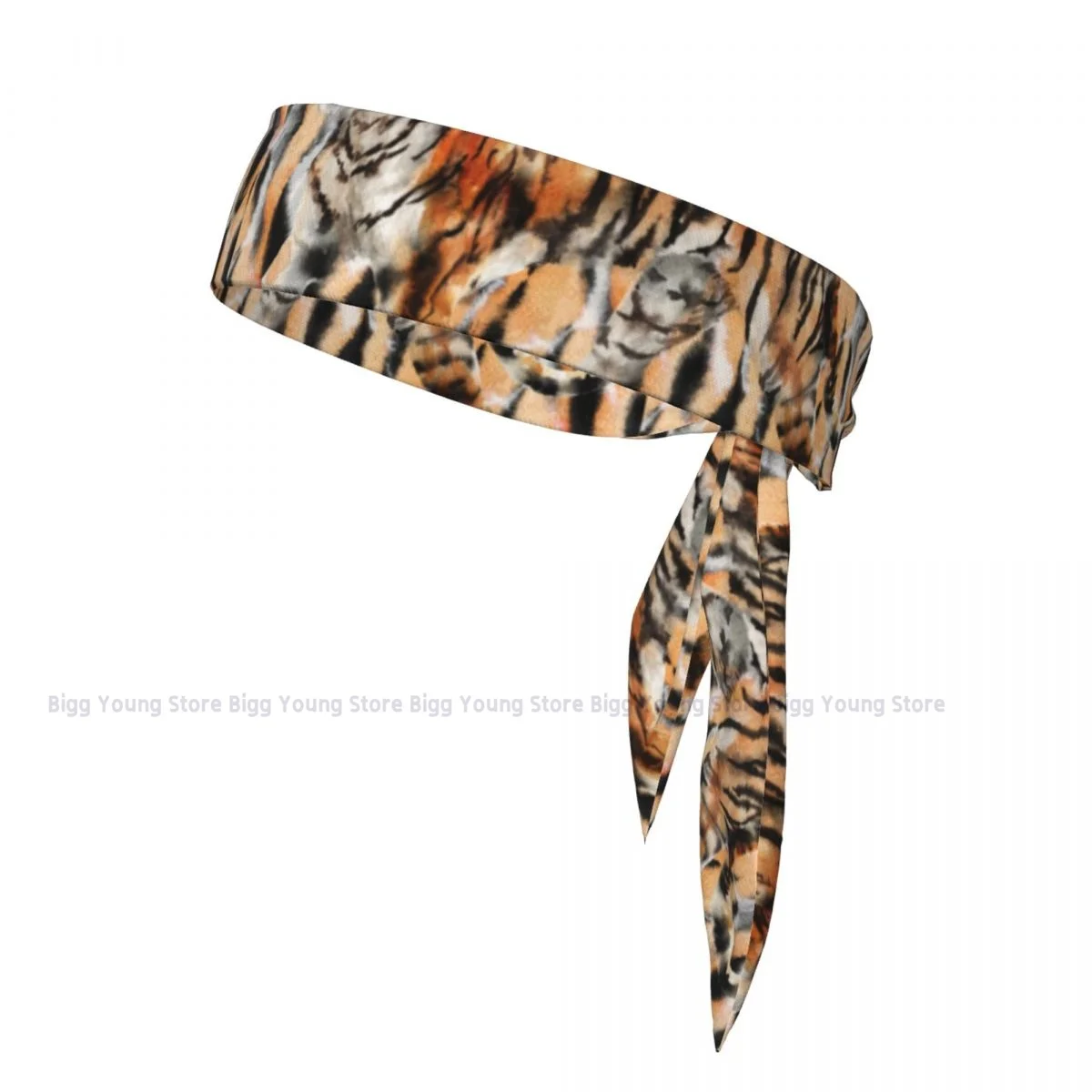 

Bandanas Hairband Head Tie African Wildlife Tiger Sports Headband for Running Tennis Karate Athletics Brief Style