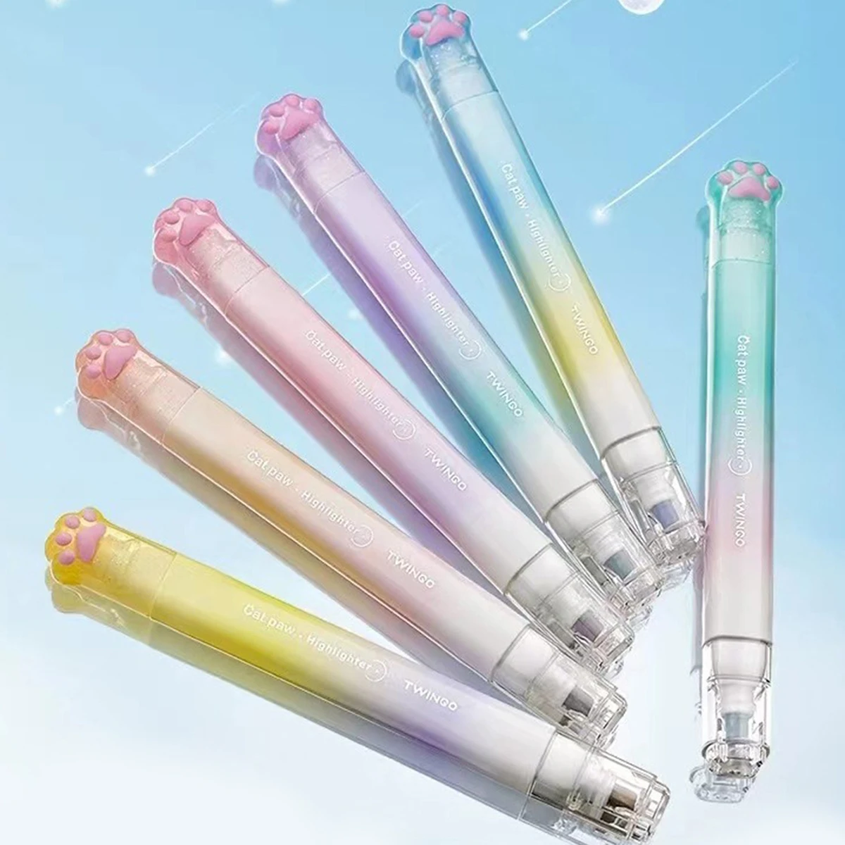 

Dual Tip Aesthetic Cute Pastel Highlighters Set, 6 pcs, Chisel Tip, Quick Dry, No Bleed Bible Assorted Colors