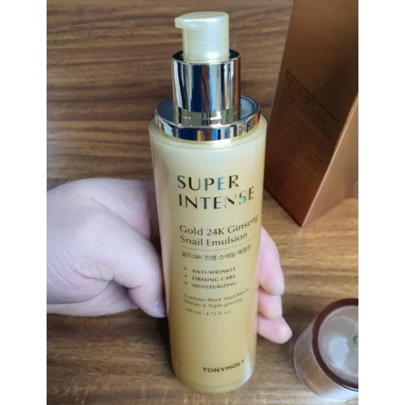 Korea TONYMOLY Super Intense Gold Ginsing Snail Emulsion 24k Anti-wrinkle Moisturizing FirmingNourishing Anti-aging Skin Care