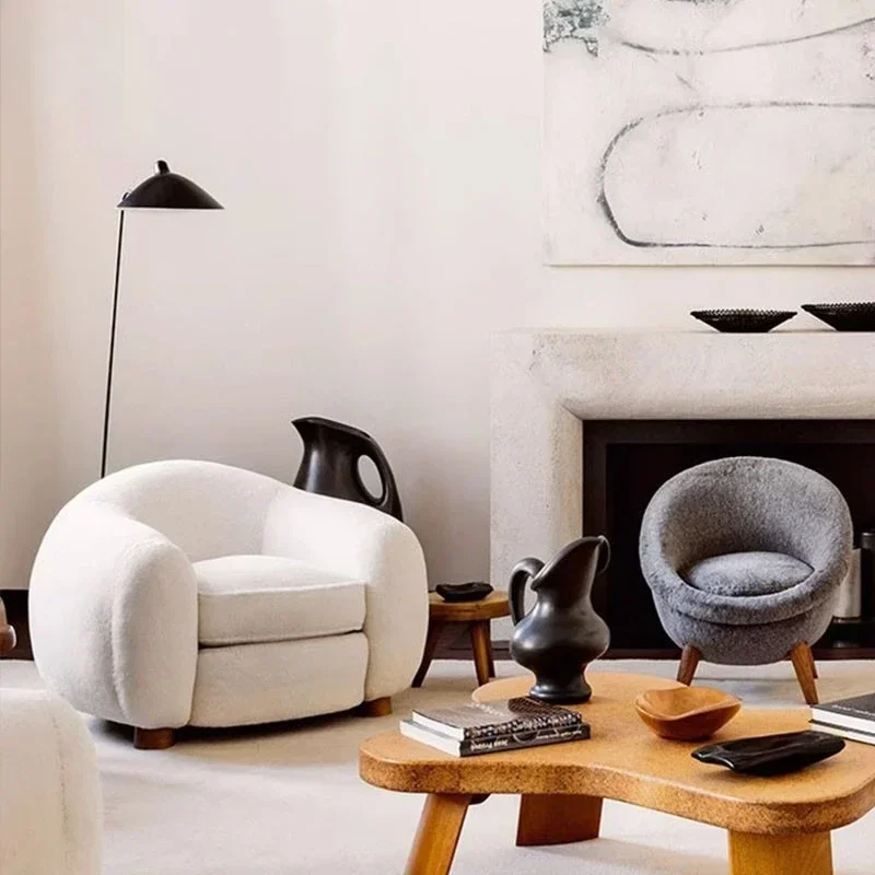 Creative polar bear lazy sofa chair model room lobby reception single chair Internet celebrity leisure chair
