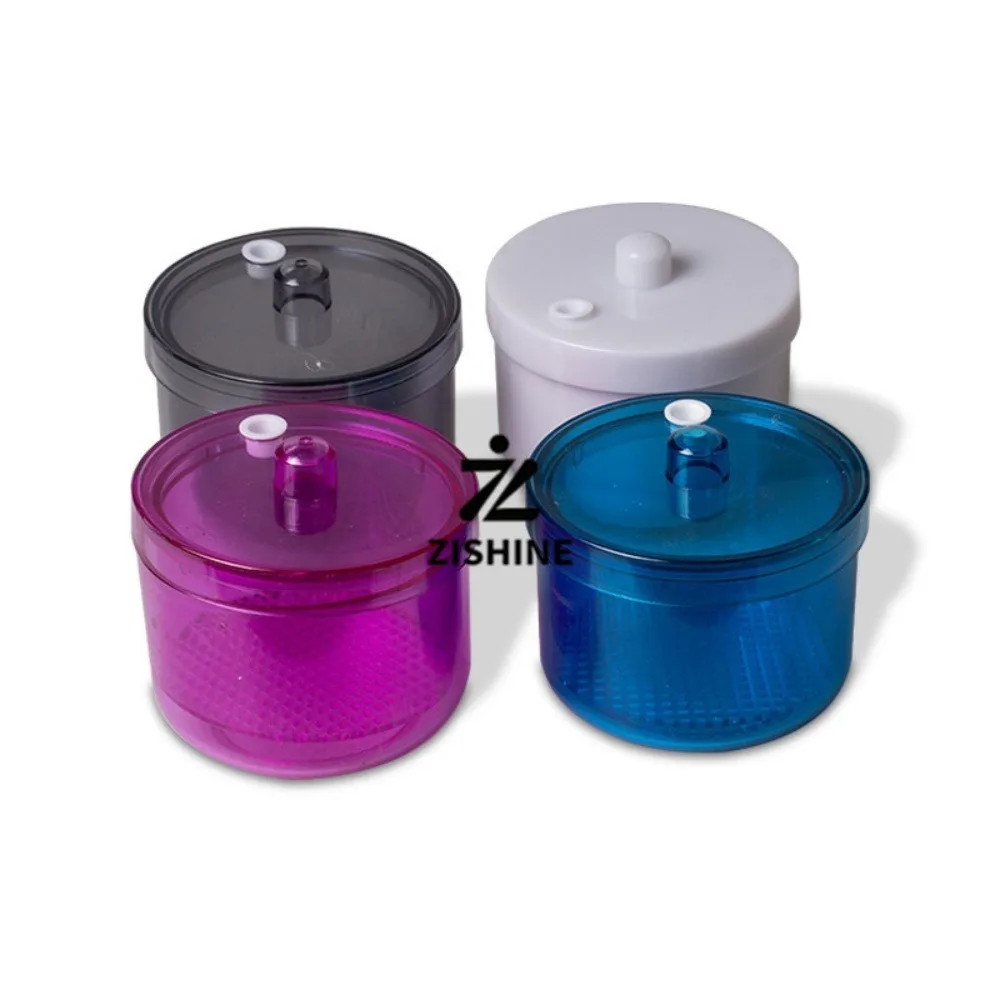 2Pcs Dental Burs Disinfection Soaking Box Storage Case With Removable Filter Net Drain Basket Heat Resistant Cup Containers