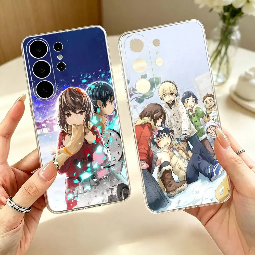 Anime E-Erased  Transparent Case for Samsung S24 23 22 21 20 FE Lite Plus Ultra Note 10 9 5G Cover