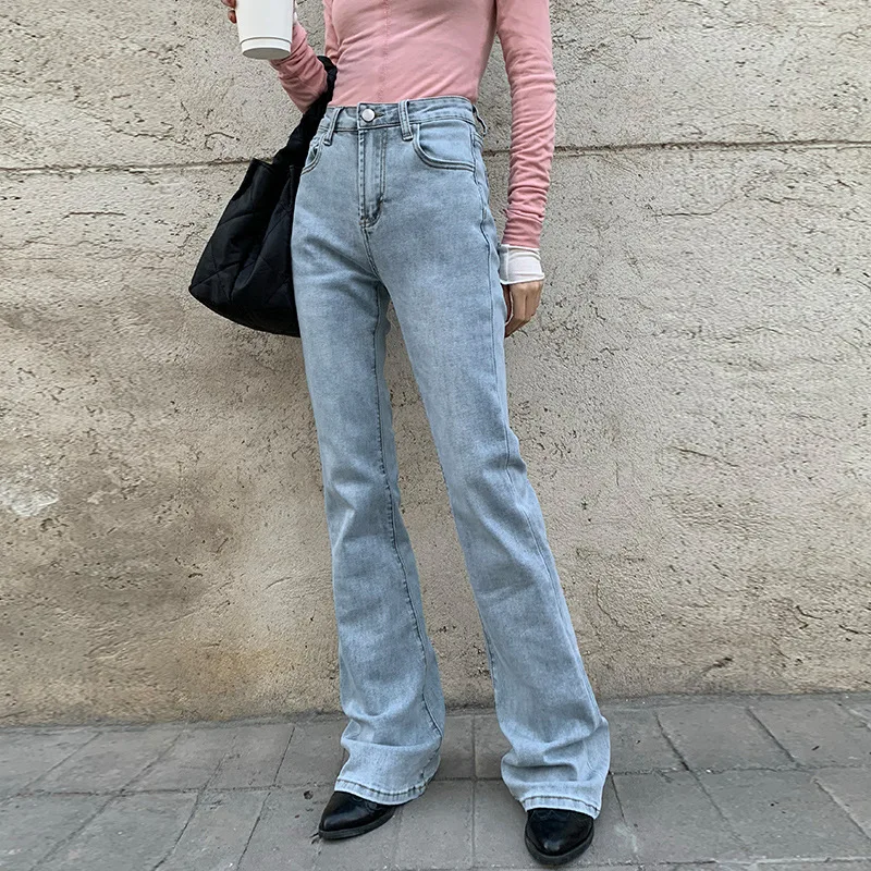 Micro Flared Jeans for Women in the Spring and Autumn of 2025 Featuring a High Waist Slim Fit Straight Leg Slim Fit and Short