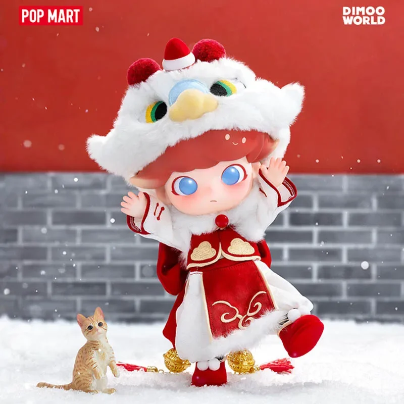 POP MART DIMOO Auspicious Beast 1/8 BJD Series Original Toys Doll Cute Action Anime Figure Desktop Ornaments Collection Gift