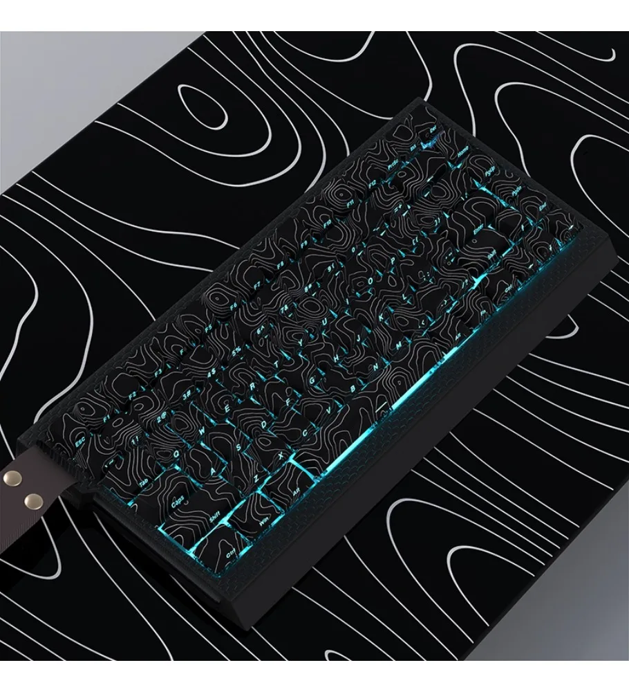 Pure line contour keycap pbt original side engraved transparent keycap hot sublimation customized magnetic axis keycap