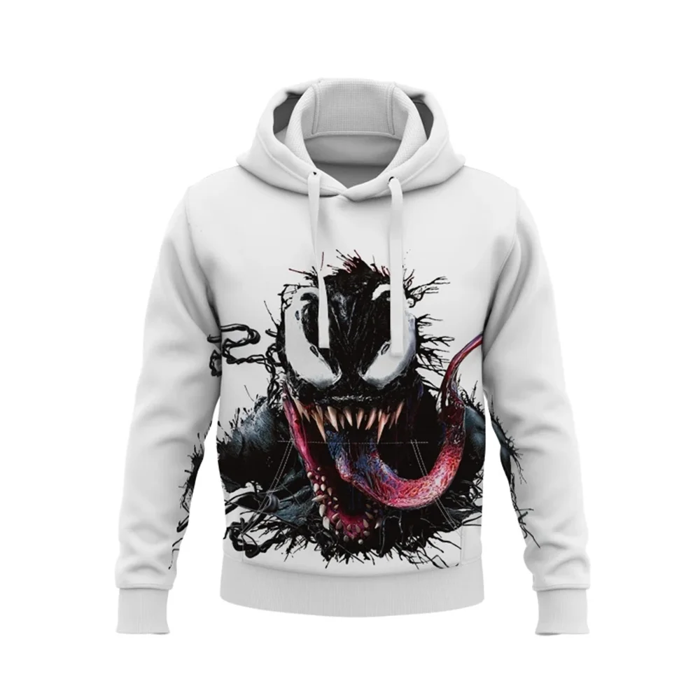 New Disney Hoodies Venom Cartoon Anime 3D Print Streetwear Homens Mulheres Moda Oversized Moletons Hoodie Crianças Pullover Vest