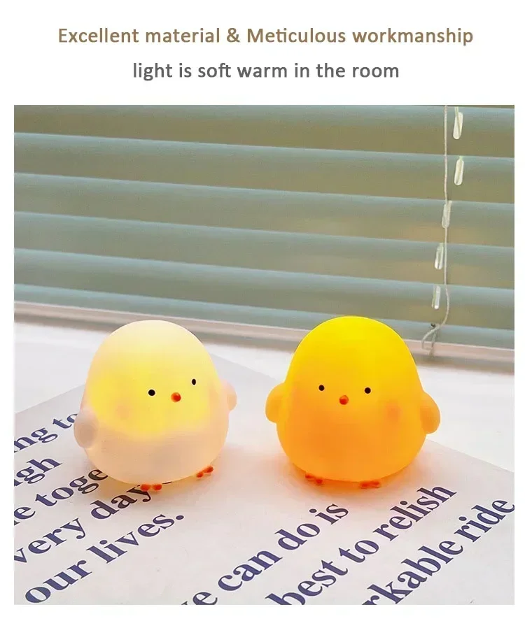 Animal Cartoon Duck Chicken Led For Soft Light Night Baby Children Kid Bedroom Decorative Lighting Home Decoration