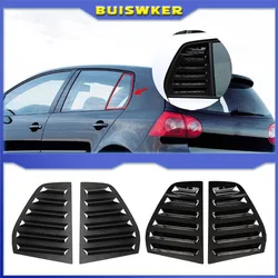 For VW Golf 5 MK5 2003-2010 Car Rear Triangle Blinds Louvers Cover Protector Stickers ABS Plastic Rear Glass Window Shutter