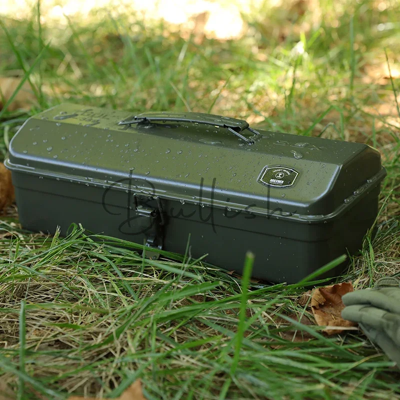 Small iron box Metal tool Camping storage Household Iron sheet Hardware Iron