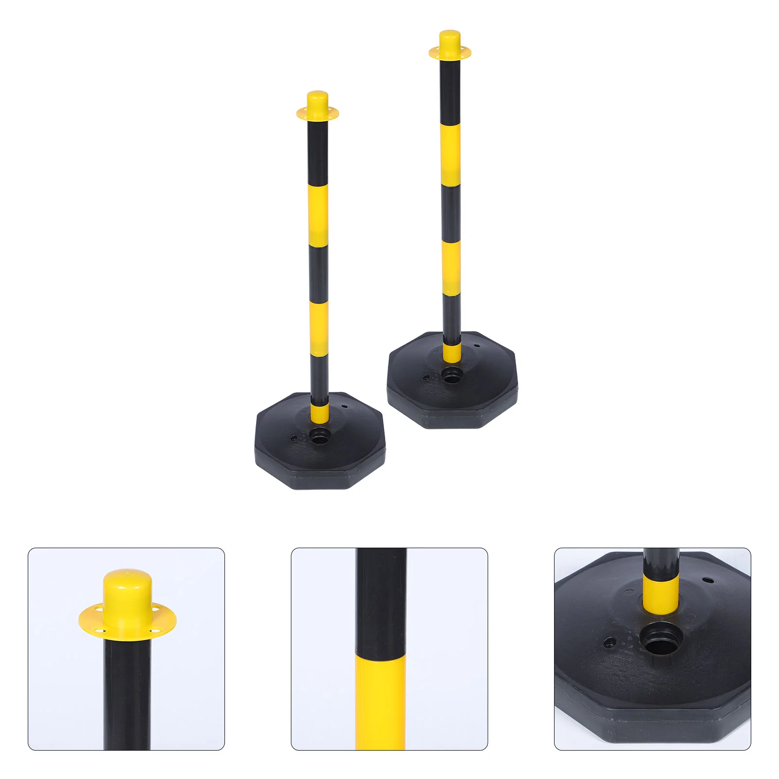 2 Pcs Warning Post Garage Parking Assist Yellow Barrier Construction Cones Aldult Plastic Safety Barricade Traffic