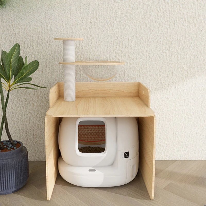 

Solid wood cat litter box cat toilet large cabinet small apartment pet storage cabinet furniture rack cat climbing