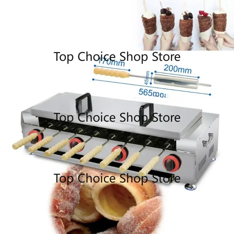 

Commercial Electric Chimney Cake Baking Machine With Stainless Steel Rotating Rollers For Kurtos Kalacs Roasting Processing