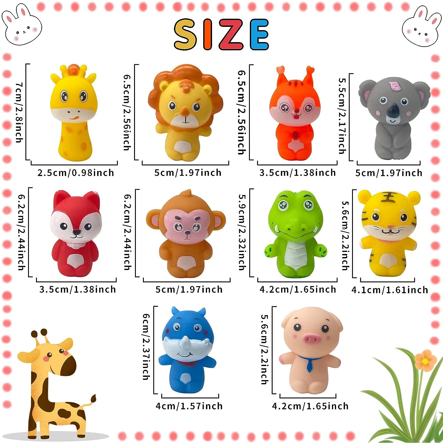 10pcs Small Animal Finger Doll Baby Toys Soft Rubber Hand Puppet Finger Dolls Toy Newborn Interactive Educational Toys Children