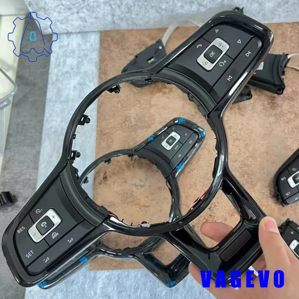 Image of Für VW Golf 7 MK7 Passat B8 Tiguan MK2 Multifunktionslenkradknopf mit Dekorrahmen 5G0 959 442 AE/AD/N/M